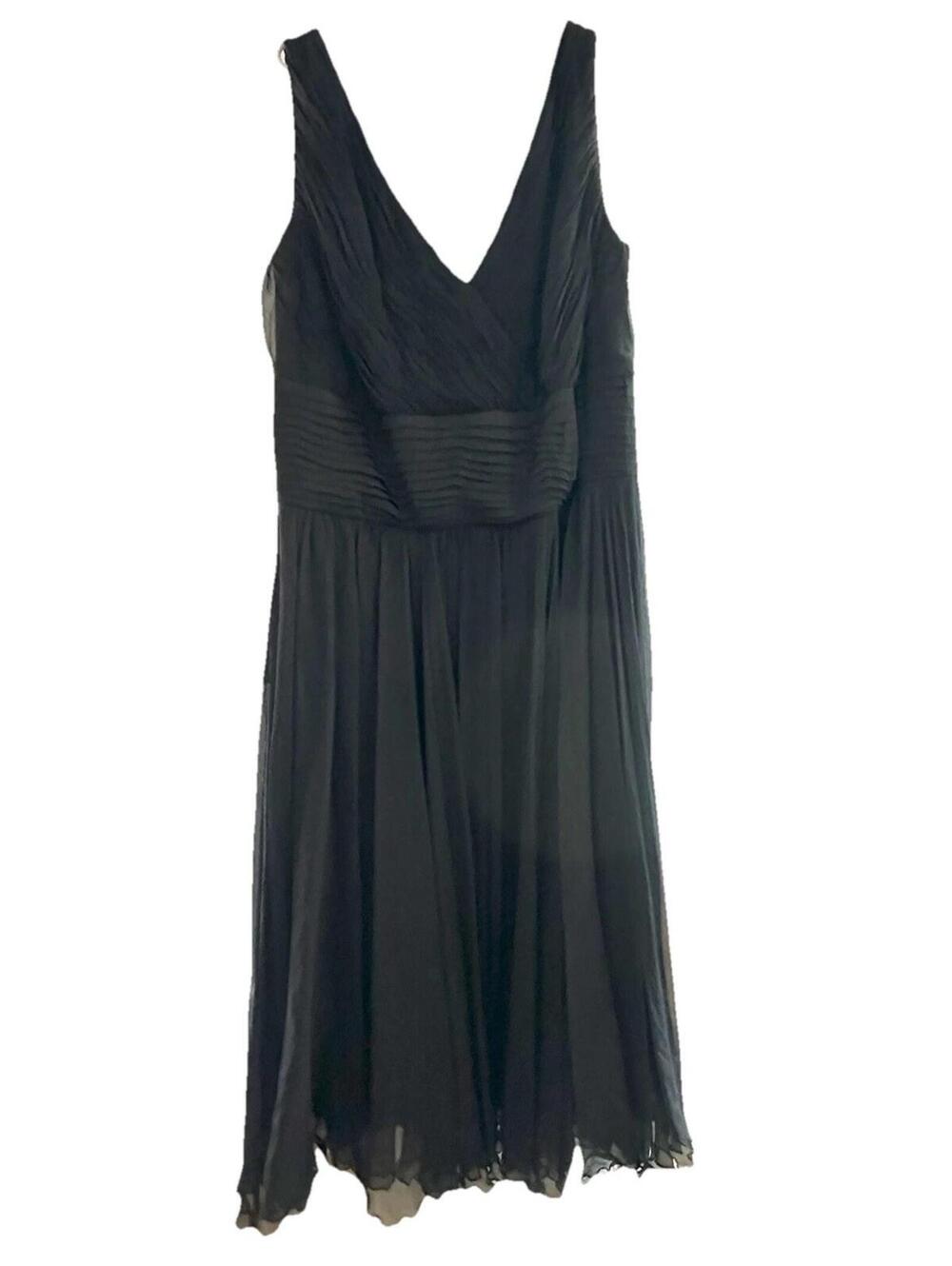 VTG Tadashi Silk Chiffon Empire Waist Goth Fairy Evening Wedding Dress 24Q 22/24